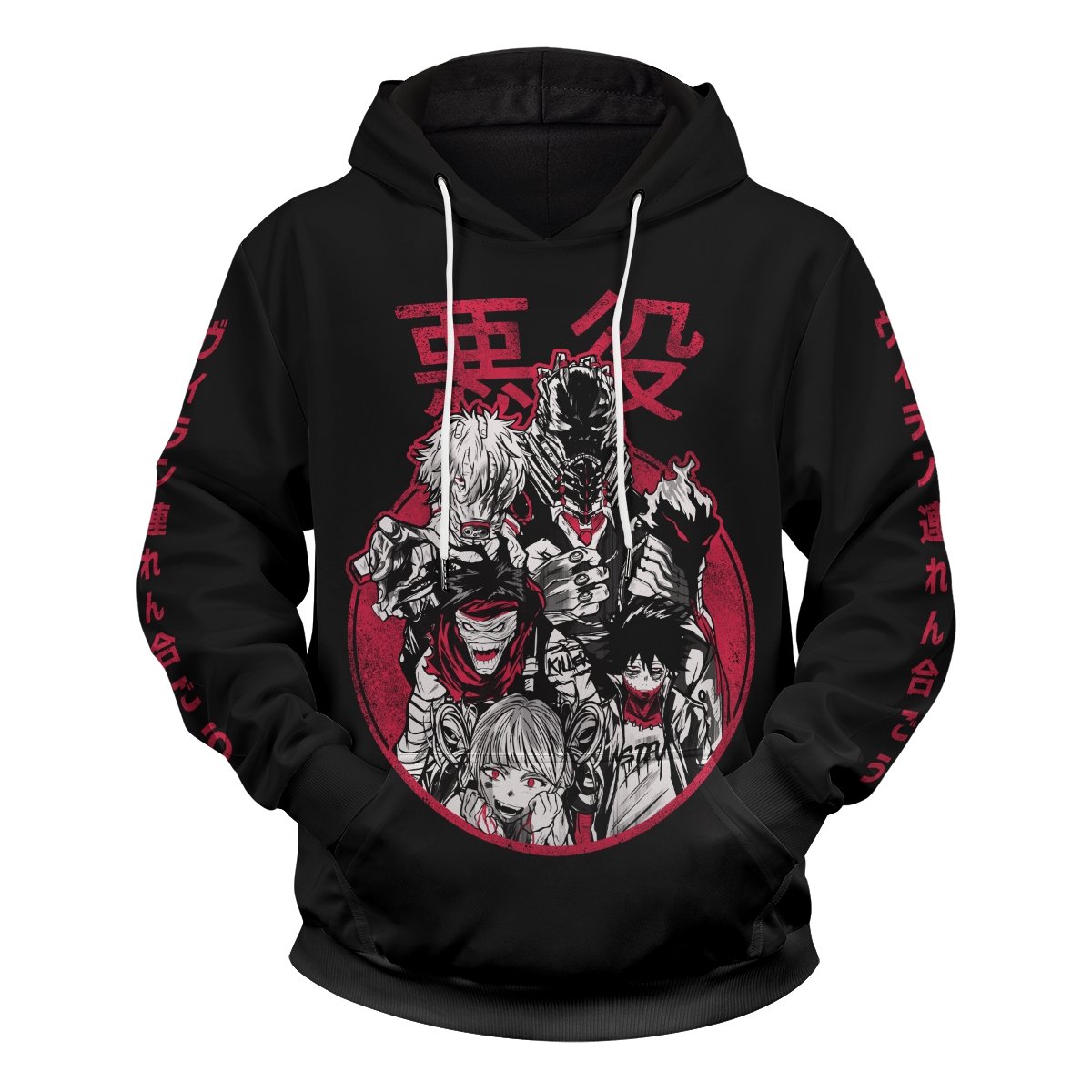  My Hero Academia Hoodie Villians Black Red Hoodie Adult Unisex Full Print