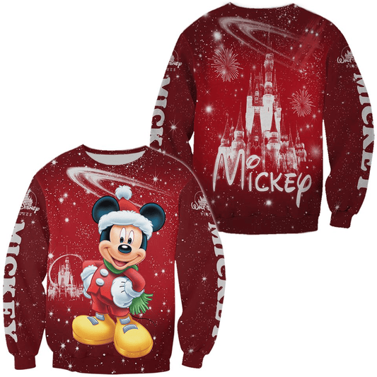 DN MK Sweatshirt MK Walt DN Castle Magical Sweatshirt Red Unisex