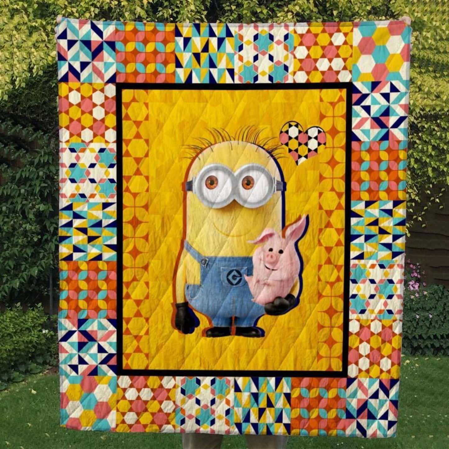 Unifinz Minions Quilt Minions With Pig Vintage Quilt Awesome Minions Quilt 2023