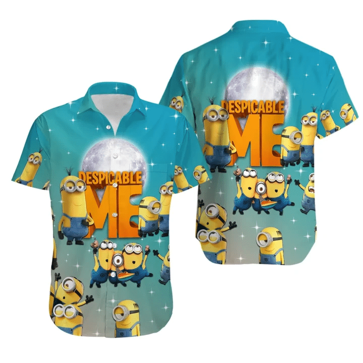 Unifinz Minions Hawaiian Shirt Despicable Me Minions Moon Hawaii Shirt Amazing Minions Aloha Shirt 2023