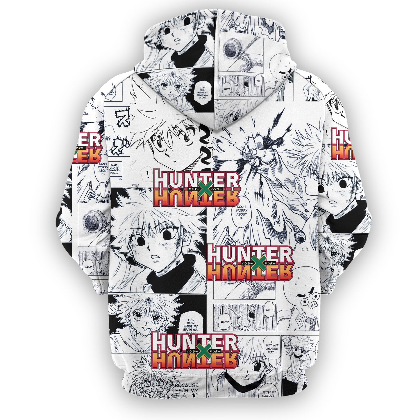 Unifinz Hunter X Hunter T-shirt Killua Zoldyck Manga Black White Hoodie Hunter X Hunter Merch Anime Shirt Adult Full Size 2023