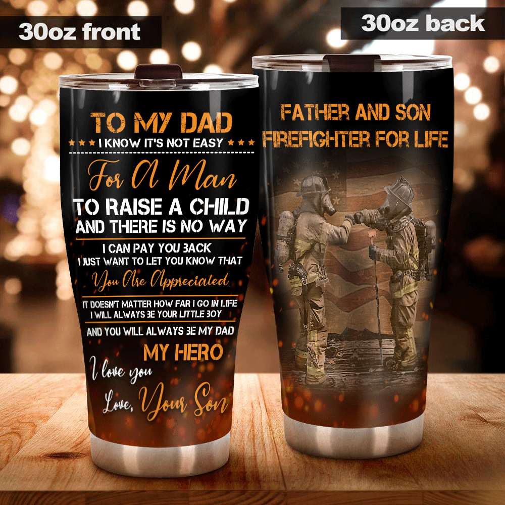 Unifinz Firefighter Father And Son Tumbler Cup Firefighter For Life Tumbler Firefighter Travel Mug 2025