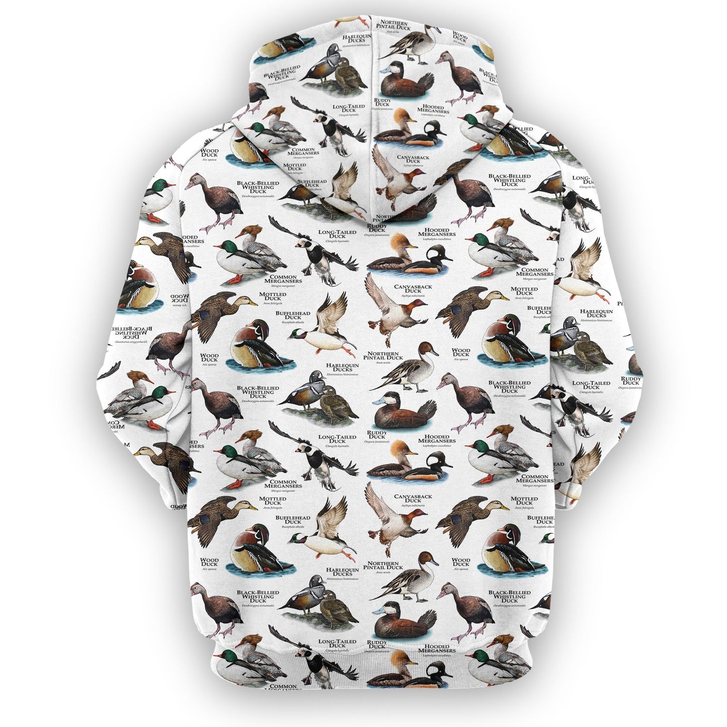 Hunting Hoodie Duck Hunting Types Of Duck Pattern White 3d Hoodie Gift For Hunter Adult Full Print