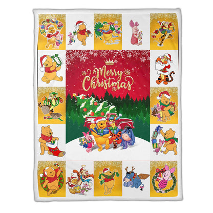 DN Christmas Blanket Winnie The Pooh And Friends Christmas Blanket Winnie The Pooh Blanket