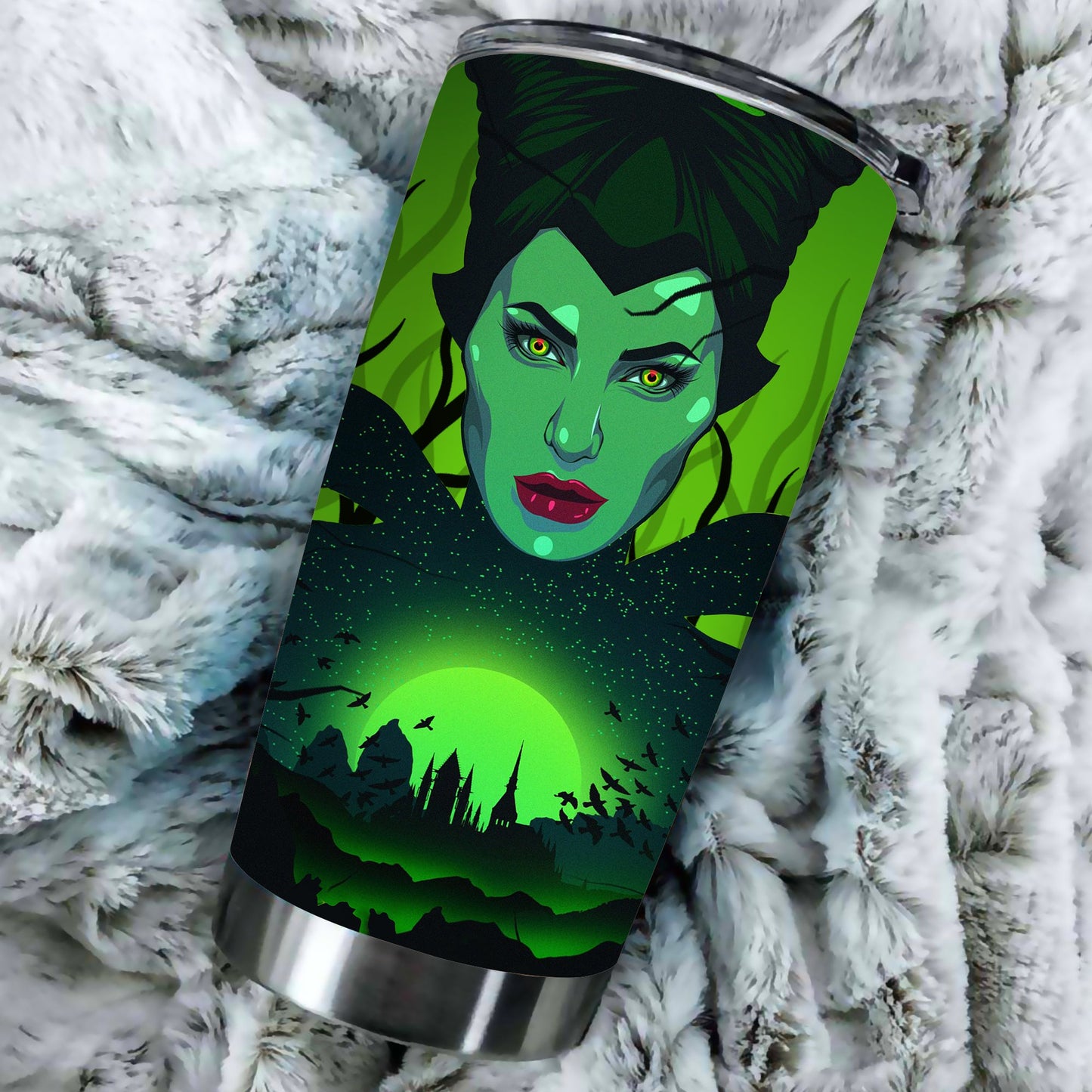 Unifinz DN Maleficent Tumbler Maleficent Beauty Art Disney Villains Tumbler Cup High Quality DN Maleficent Travel Mug 2025