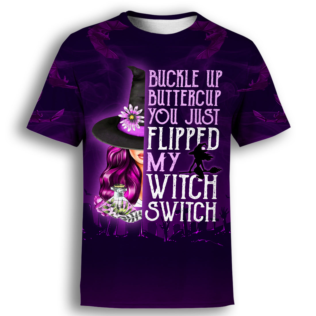 My Witch Switch T-shirt Witch Graphic Hoodie T Shirt Purple W10