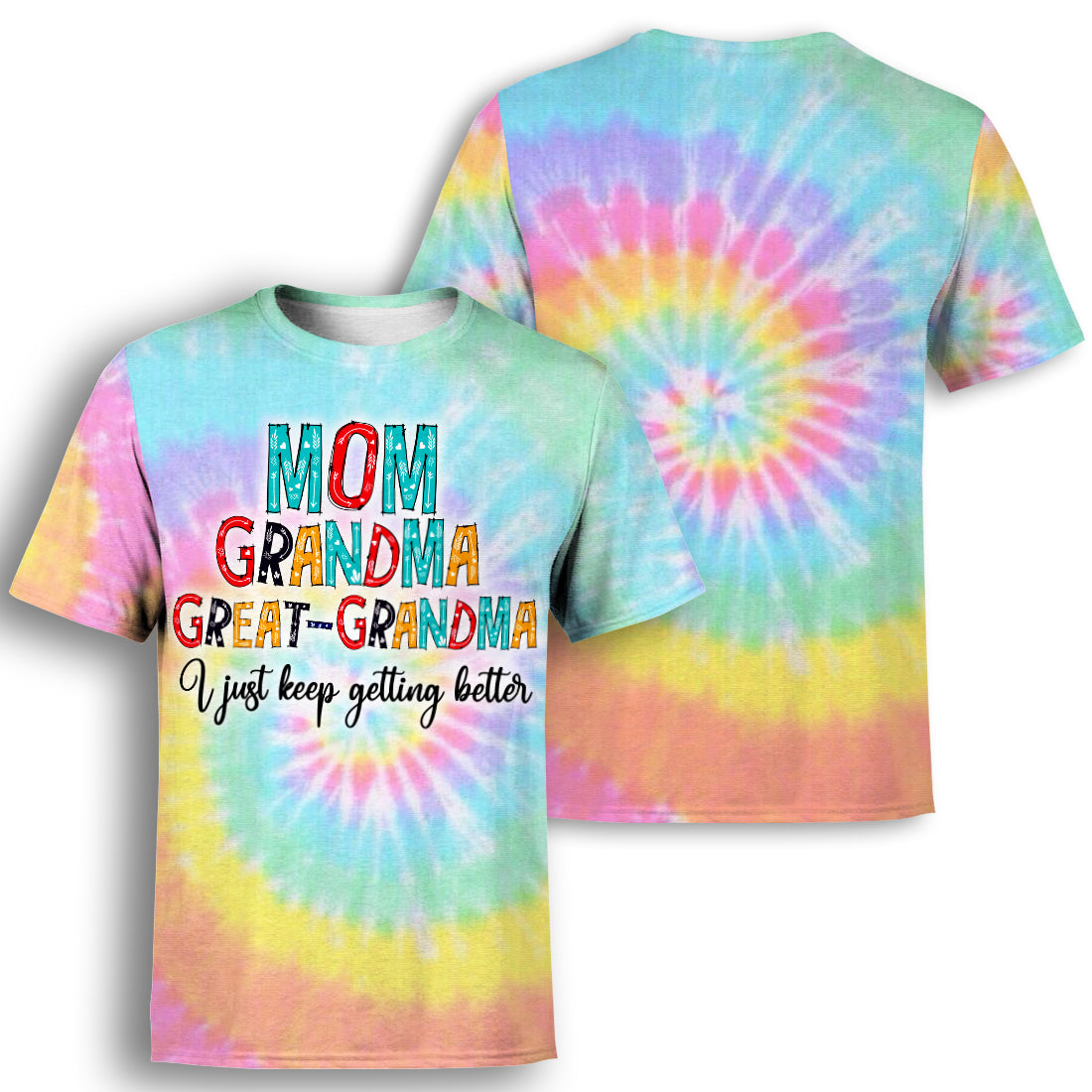 Family T-shirt For Mom Grandma Greatgrandma Tie Dye T-shirt F163B