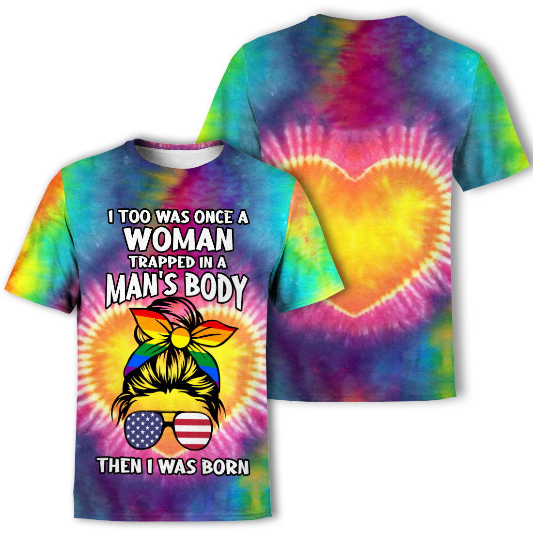 LGBT T-shirt I too was once a woman trapped Tshirt L001