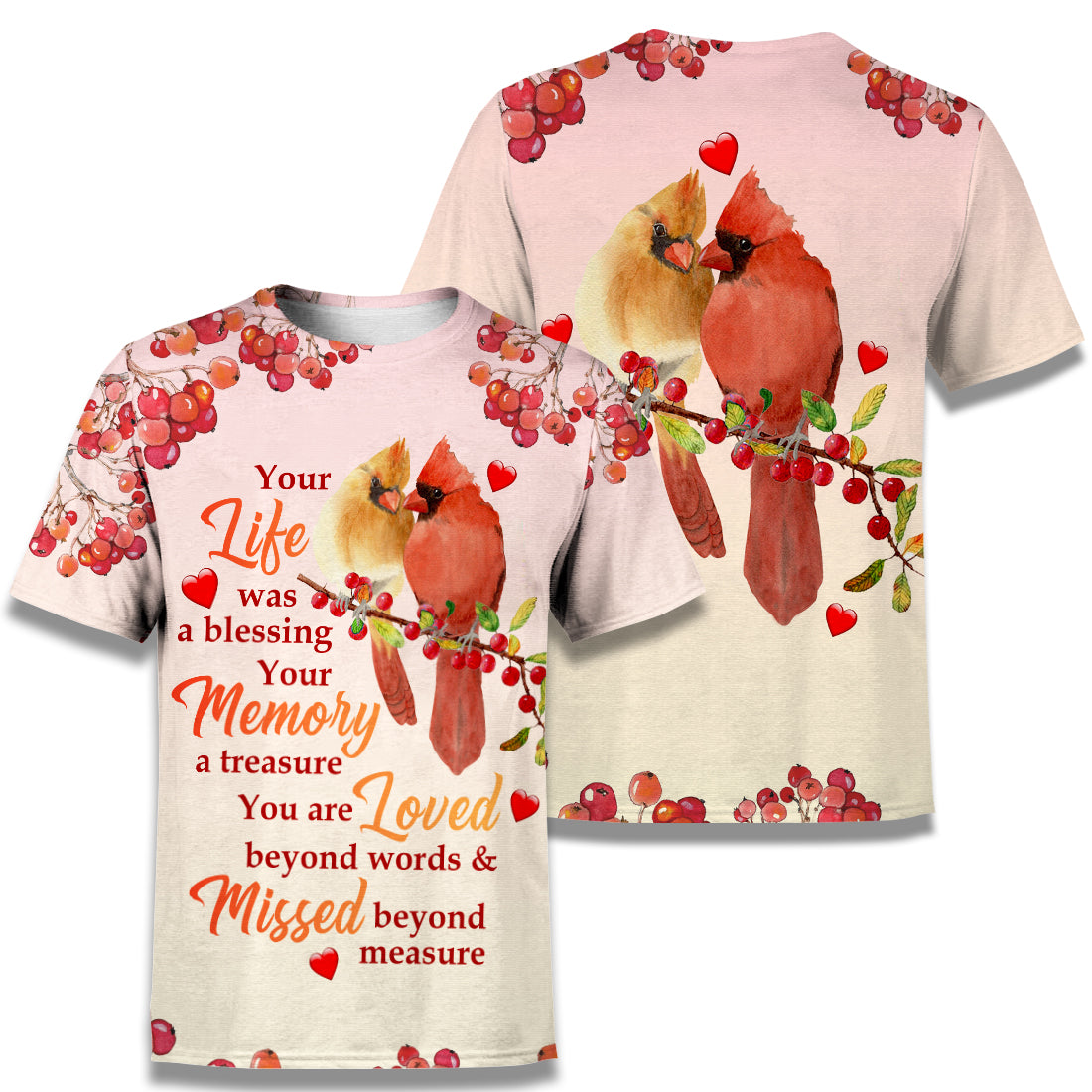 Perosnalized Memorial T-shrit Your Life Was A Blessing Your Memory A Treasure Custom Memorial Gift M651