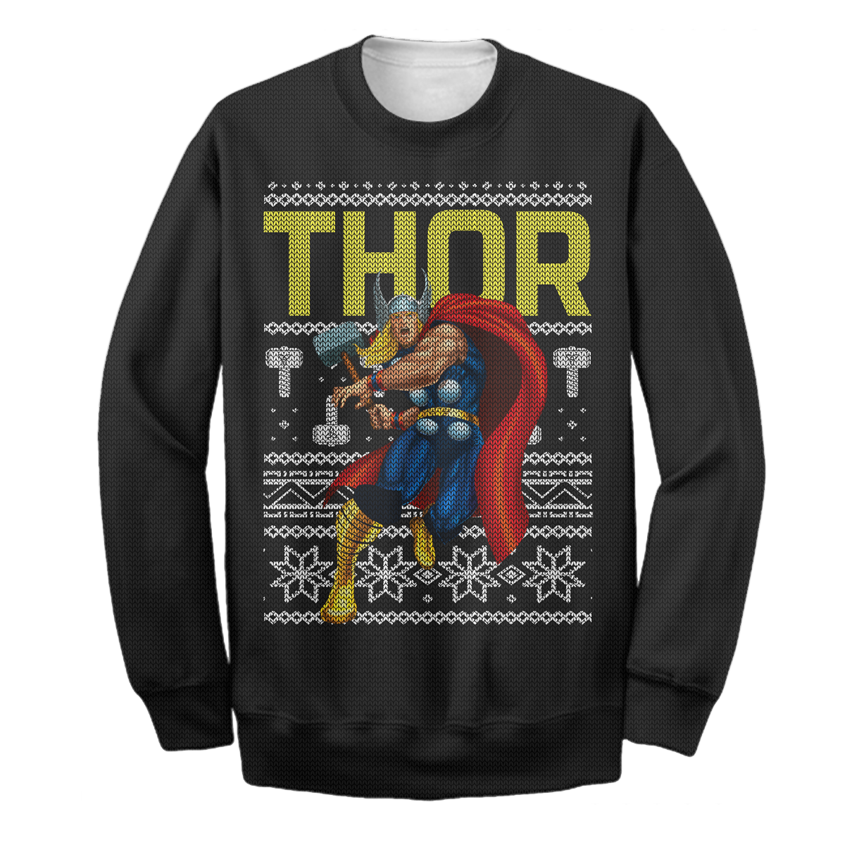 Unifinz MV Sweater God Of Thunder Ugly Christmas Long Sleeve Printing Amazing MV Sweatshirt 2022