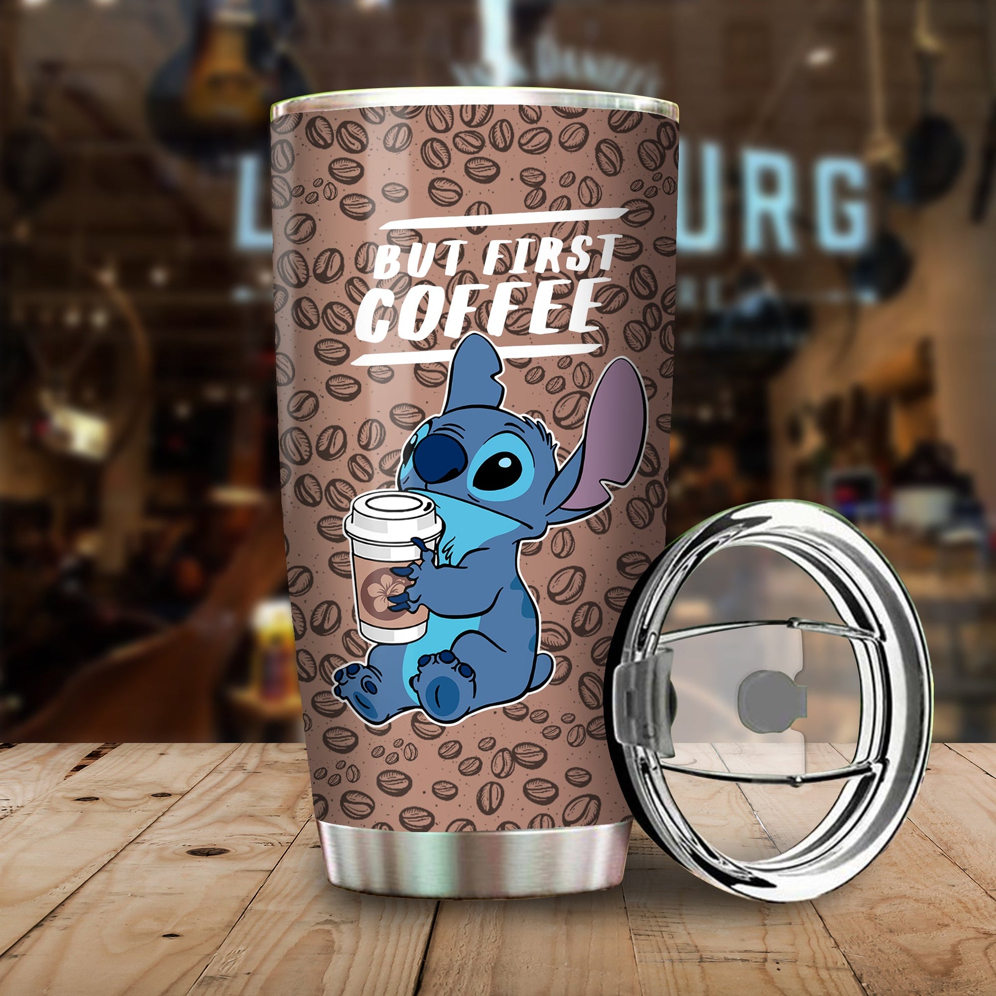 Unifinz DN Stitch Tumbler Stitch But First Coffee Tumbler Cup Cute High Quality DN Stitch Travel Mug 2022