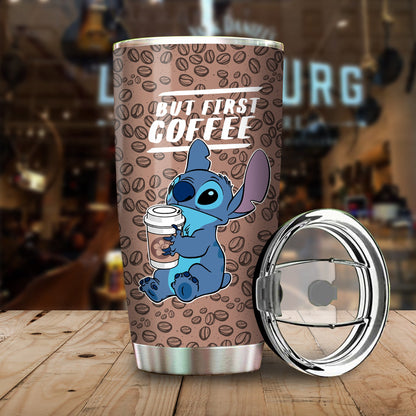 Unifinz DN Stitch Tumbler Stitch But First Coffee Tumbler Cup Cute High Quality DN Stitch Travel Mug 2022