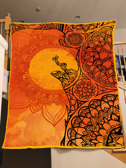 Unifinz LK Blanket Lion Art Mandala Square Blanket Amazing High Quality DN LK Blanket 2022