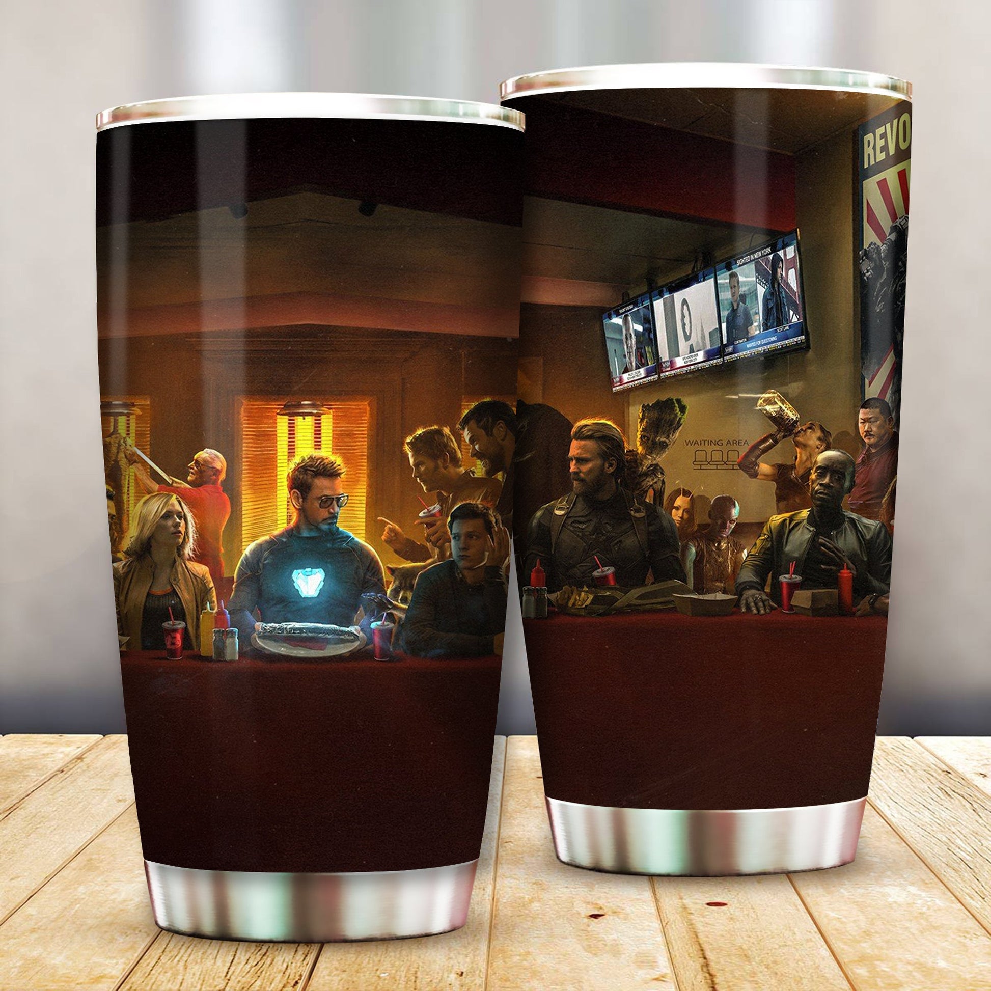 Unifinz MV Tumbler MV Infinity War Characters Tumbler Cup Amazing Cool MV Avengers Travel Mug 2023