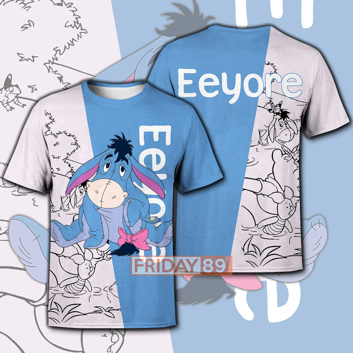 Unifinz DN WTP T-shirt Eeyore Adorable Donkey Pooh Friends T-shirt Awesome DN WTP Hoodie Sweater Tank 2025