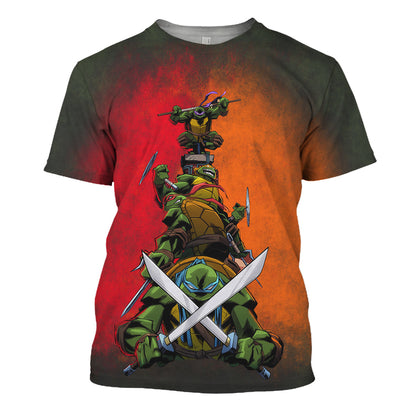 Unifinz TMNT Hoodie Nijia Turtles 3D Print T-shirt Awesome TMNT Shirt Sweater Tank 2025