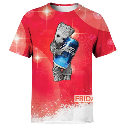 Unifinz MV T-shirt Groot Hug Bud Light T-shirt Cute High Quality MV Groot Hoodie Sweater Tank 2025