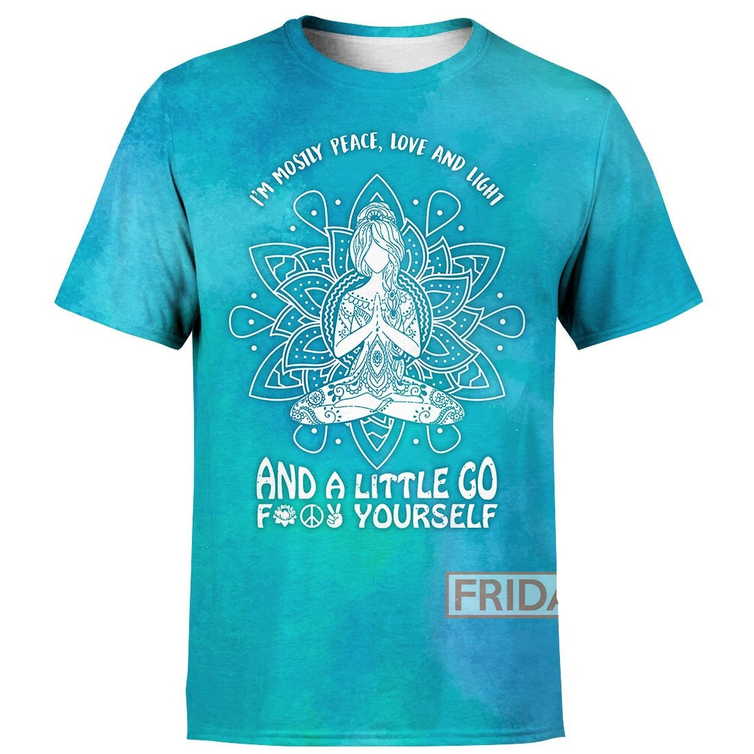 Unifinz Hippie Yoga T-shirt Yoga Girl Meditation I'm Mostly Peace Love And Light 3D Print T-shirt Hippie Hoodie Sweater Tank 2025