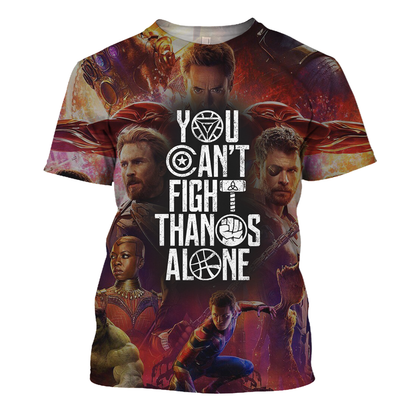 Unifinz MV T-shirt You Can't Fight Thanos Alone T-shirt Awesome MV Hoodie Sweater Tank 2022