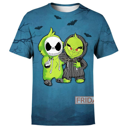 Unifinz Grinch TNBC T-shirt Jack And Grinch T-shirt Grinch TNBC Hoodie Sweater Tank 2025