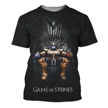 Unifinz MV TN Hoodie Thanos - Game Of Stones 3D Print T-shirt MV TN Shirt Sweater Tank 2025