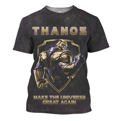 Unifinz MV Thanos Hoodie Thanos Election 3D Print T-shirt Awesome MV Thanos Shirt Sweater Tank 2025