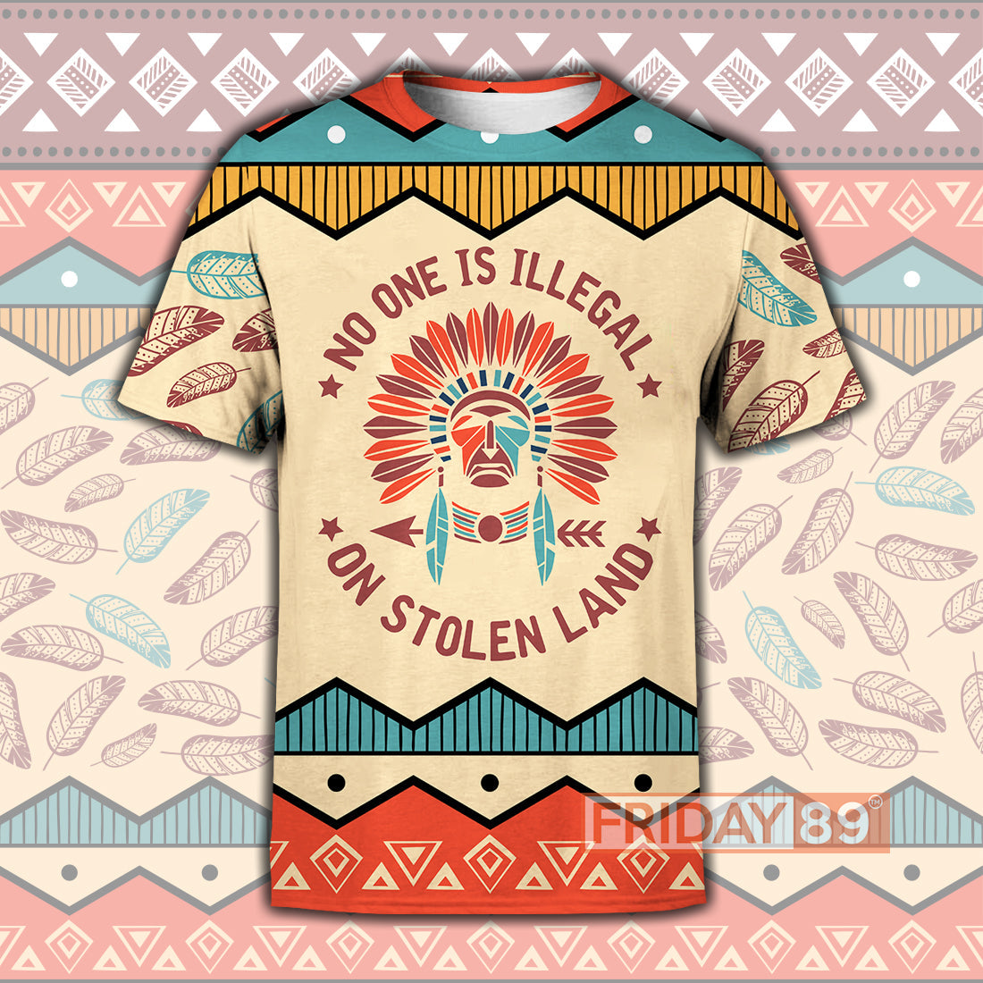 Unifinz Native American Hoodie Native American Culture No One Is Illegal On Stolen Land 3D Print T-shirt Cool Native American Shirt Sweater Tank 2025