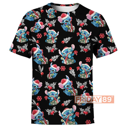 Unifinz Stitch T-shirt Stitch Merry Christmas T-shirt Cute High Quality DN Stitch Hoodie Sweater Tank 2025