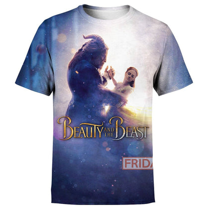 Unifinz DN T-shirt Beauty & The Beast Movie Live-action 3D Print T-shirt Awesome DN Beauty & The Beast 2025