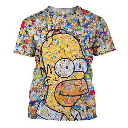 Unifinz The Simpsons Hoodie The Simpsons Art 3D Print T-shirt Awesome The Simpsons Shirt Sweater Tank 2025