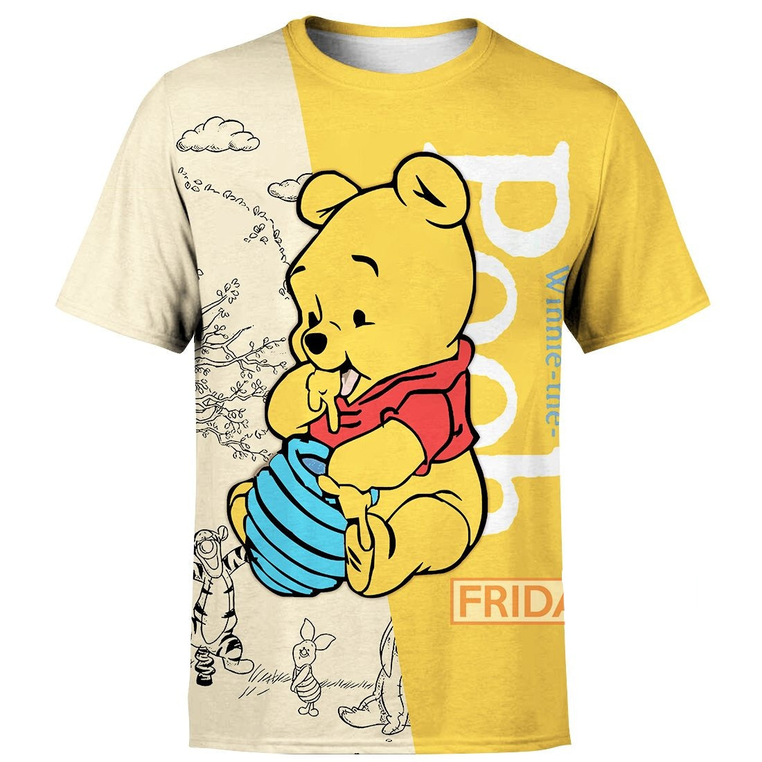 Unifinz DN WTP T-shirt Adorable Winnie-the-Pooh Eating Honey Art 3D Print T-shirt Cute DN WTP Hoodie Sweater Tank 2025