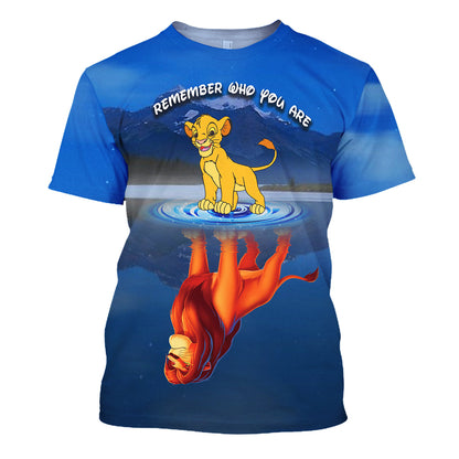Unifinz DN LK T-shirt Remember Who You Are Simba Blue T-shirt Awesome DN LK Hoodie Sweater Tank 2024