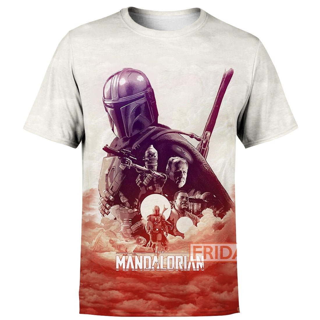 Unifinz SW T-shirt The Faces Of The Mandalorian 3D Print T-shirt Amazing SW Hoodie Sweater Tank 2025