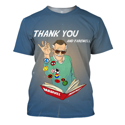 Unifinz Stan Lee MV Hoodie Stan Lee Shirts Thank You & Farewell Stan Lee T-shirt Stan Lee MV Shirt Sweater Tank 2025