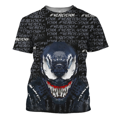 Unifinz MV Venom T-shirt We Are Venom Black & Blue 3D Print T-shirt MV Venom Hoodie Sweater Tank 2025