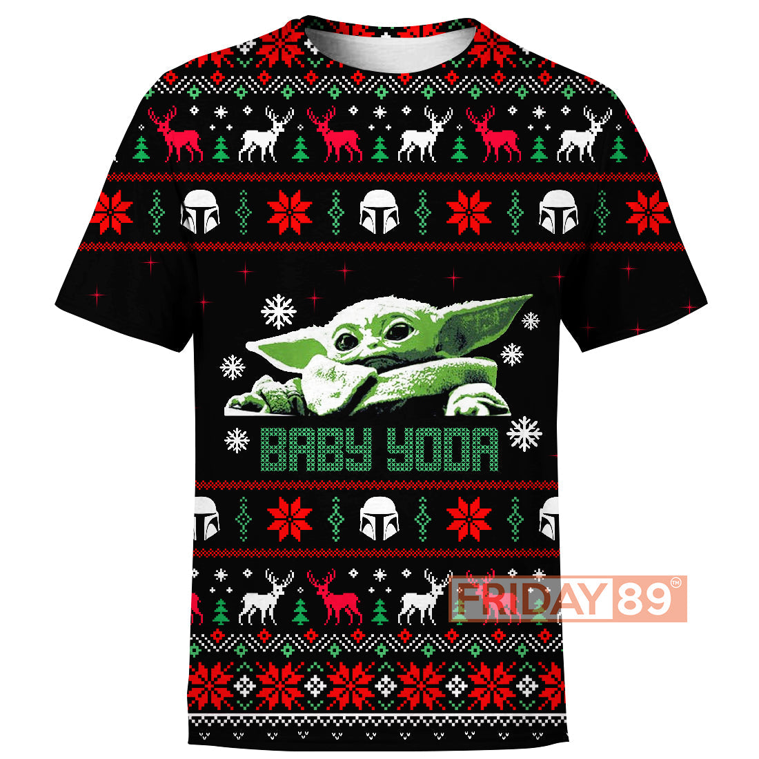 Unifinz SW T-shirt SW Adorable Baby Yoda Ugly Christmas Pattern T-shirt Amazing SW Hoodie Sweater Tank 2025