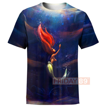 Unifinz DN Ariel T-shirt Little Mermaid Beauty Art T-shirt Awesome DN Ariel Hoodie Sweater Tank 2025