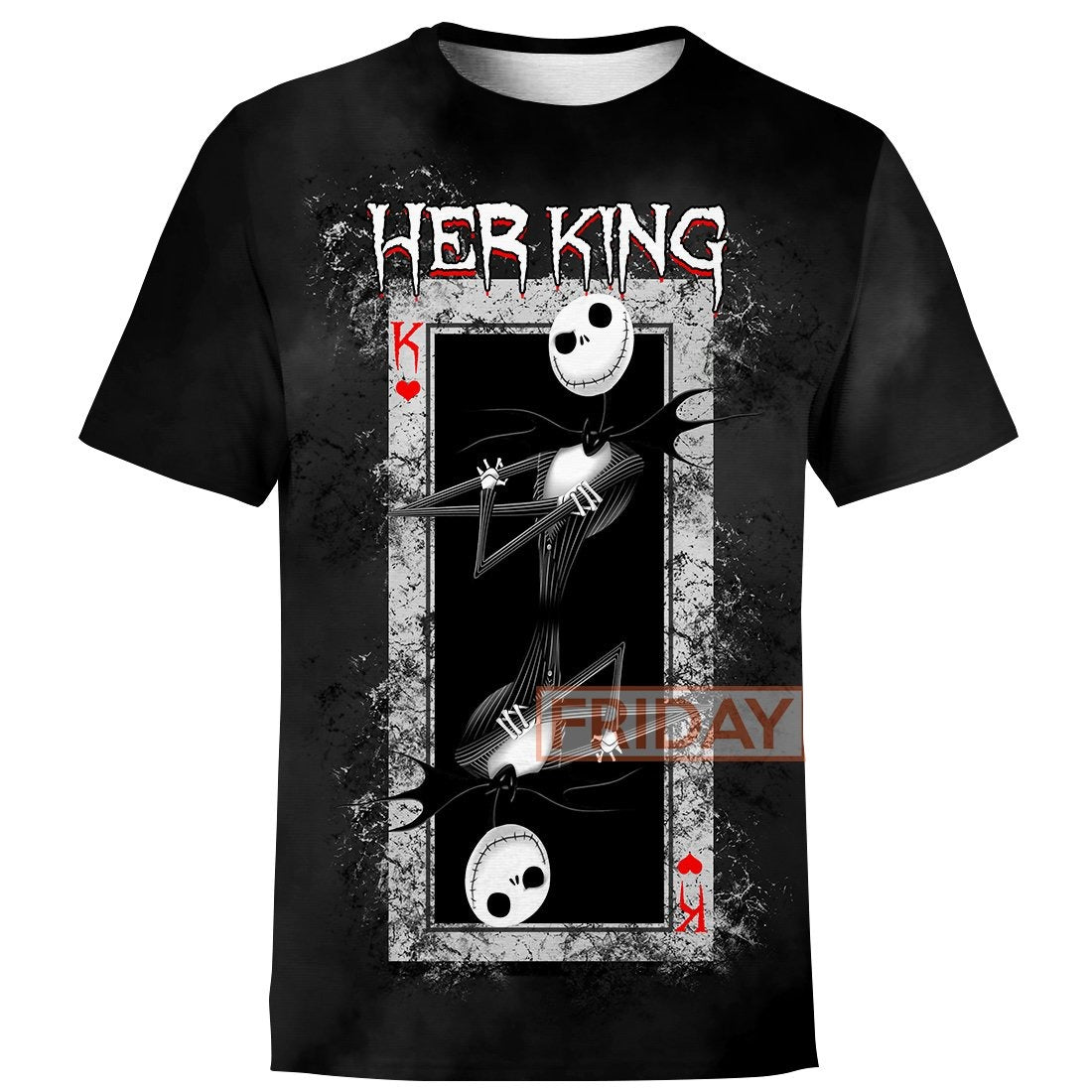 Unifinz TNBC T-shirt Jack Skellington Her King 3D Print T-shirt DN TNBC Hoodie 2025