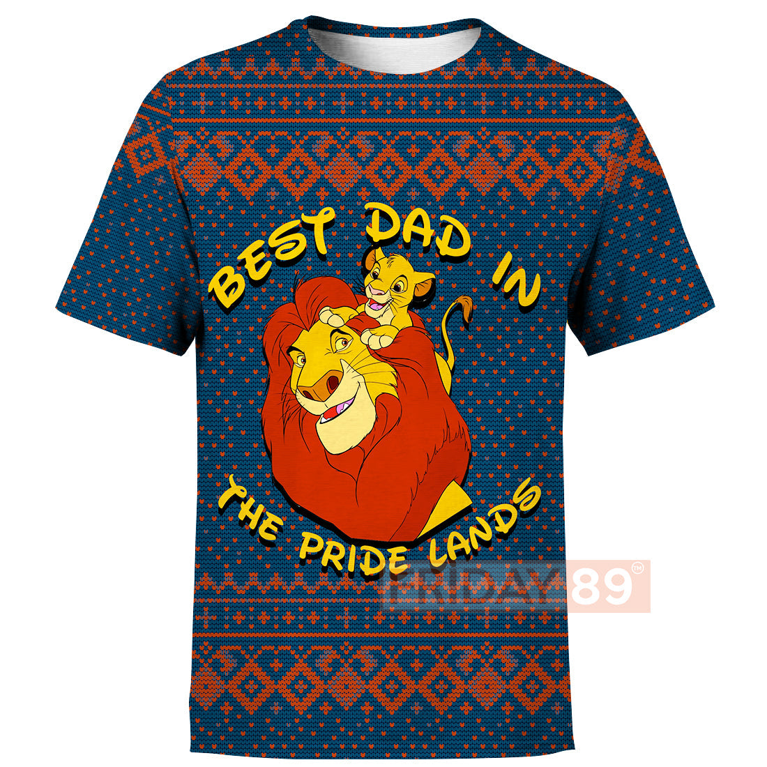 Unifinz DN LK T-shirt Best Dad In The Pride Lands - Simba & Mufasa T-shirt DN LK Hoodie Sweater Tank 2025