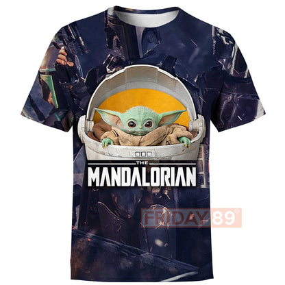 Unifinz SW T-shirt SW The Child Floating Baby Yoda Mandalorian T-shirt Cute SW Hoodie Sweater Tank 2025