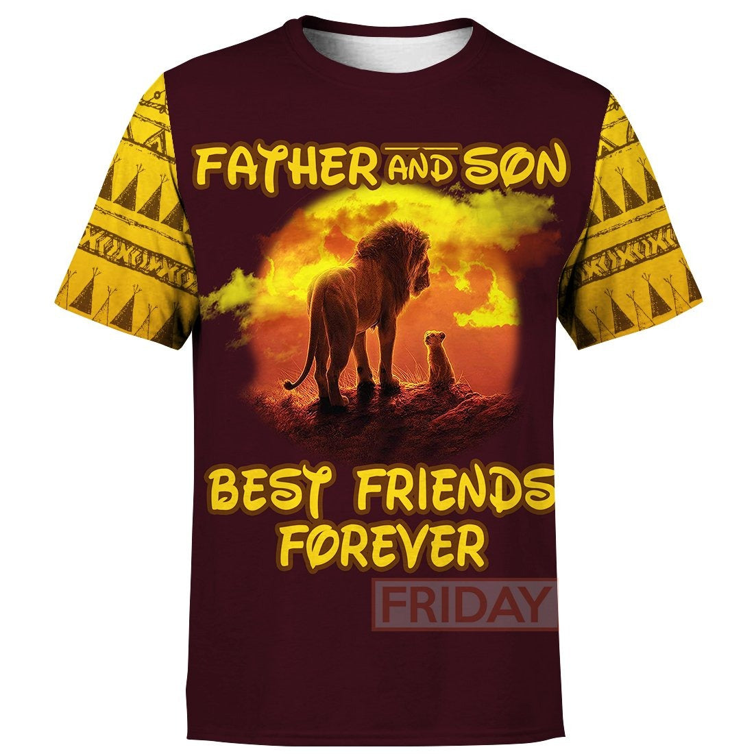 Unifinz DN LK T-shirt Father And Son - Lion King Best Friends Forever T-shirt DN LK Hoodie Sweater Tank 2025