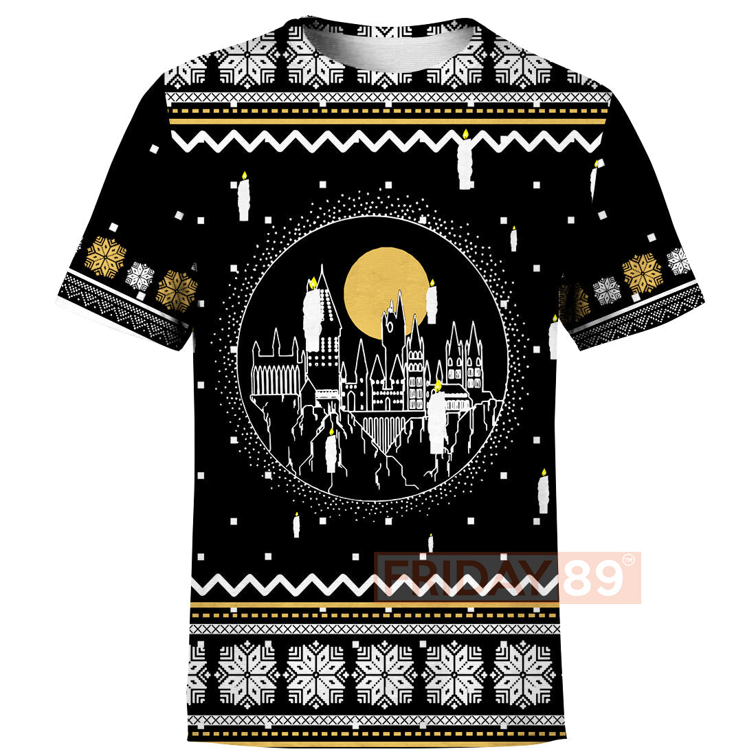 Unifinz HP T-shirt HW Castle Candles Christmas T-shirt Awesome HP Hoodie Sweater Tank 2025