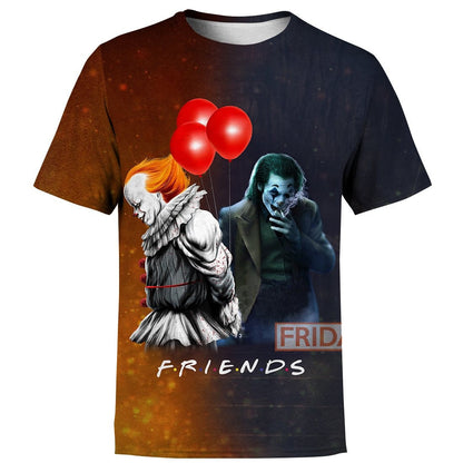 Unifinz Joker IT Hoodie Joker And Pennywise Friends T-shirt Cool Joker IT Hoodie Sweater Tank 2025
