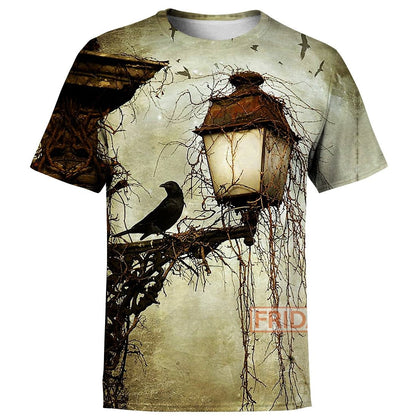 Unifinz Raven Hoodie Poe The Raven Art Nevermore 3D Print Hoodie Cool Raven T-shirt Tank Sweater 2025