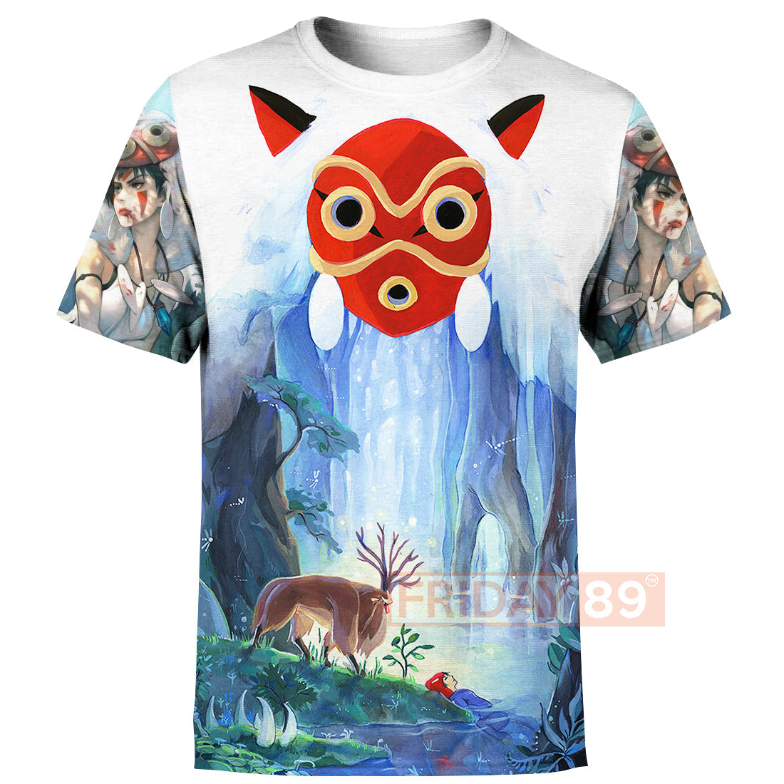 Unifinz GB Mononoke Hoodie GB Princess Mononoke Forest Spirit 3D T-shirt Awesome GB Shirt Sweater Tank 2025