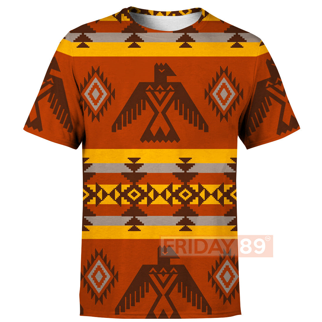 Unifinz Native American Hoodie Orange Eagle Symbols Native American Culture Patterns Tshirt Native American Shirt Sweater Tank 2025