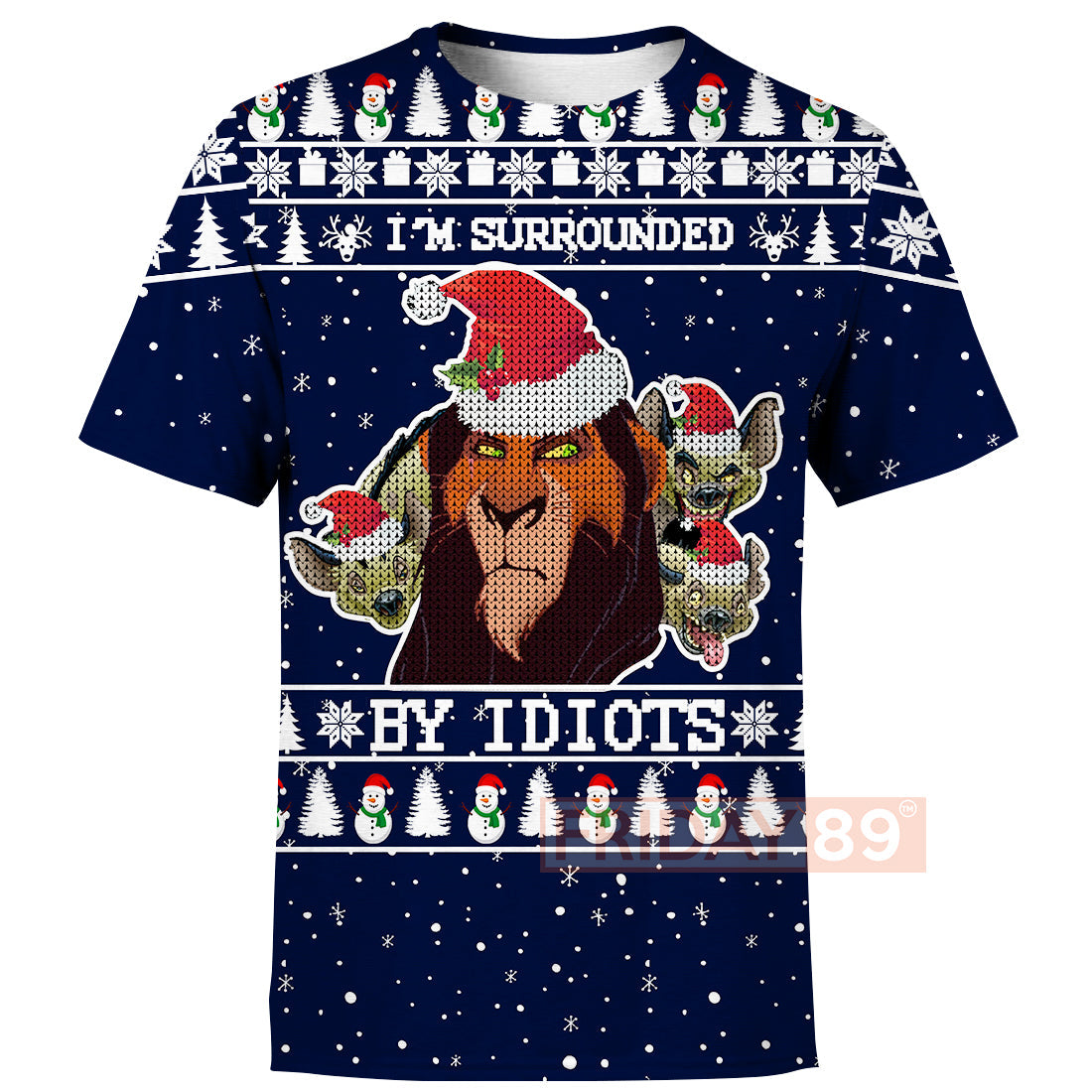 Unifinz DN LK T-shirt Scar I'm Surrounded By Idiots X-mas T-shirt Amazing DN LK Hoodie Sweater Tank 2025