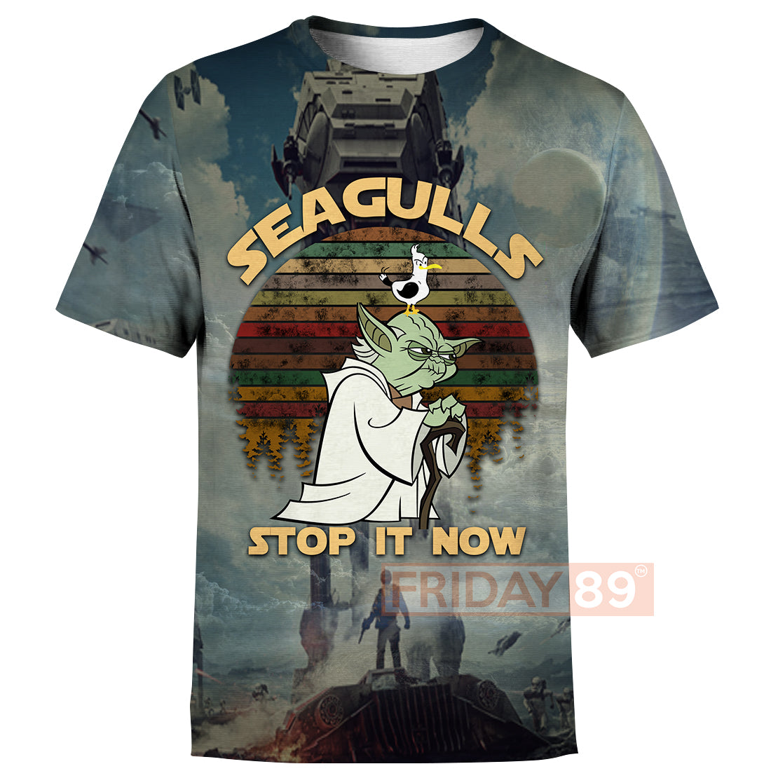 Unifinz SW T-shirt SW Yoda Master Seagulls Stop It Now 3D Print T-shirt Amazing SW Hoodie Sweater Tank 2025