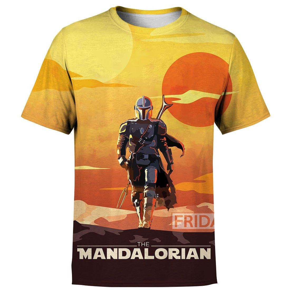 Unifinz SW T-shirt The Mandalorian Walking In The Sun 3D Print T-shirt SW Hoodie Sweater Tank 2025