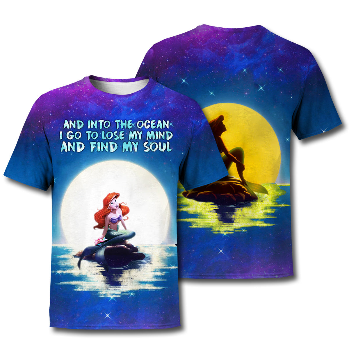 Unifinz DN TLM T-shirt 3D Print Ocean Mermaid T-shirt DN TLM Hoodie Sweater Tank  2024